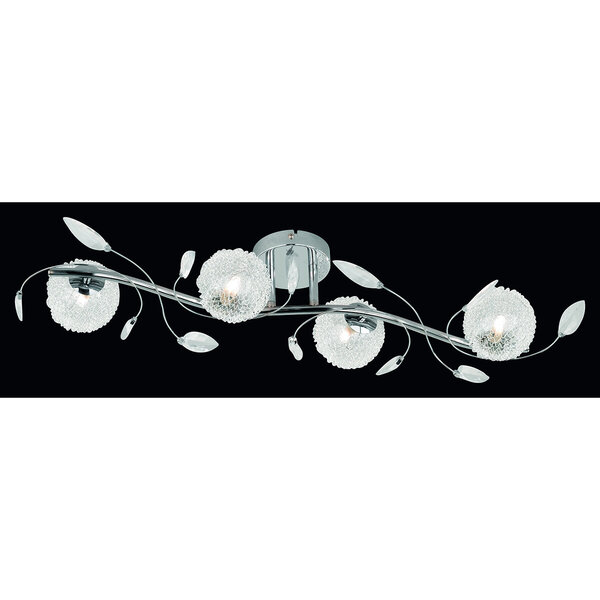 HLW LED LED Plafondlamp - Trion Ware - G9 Fitting - 4-lichts - Rechthoek - Glans Chroom - Aluminium