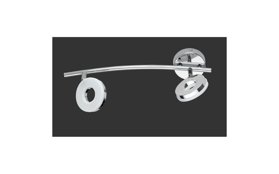 HLW LED LED Plafondspot - Trion Renny - 8W - Warm Wit 3000K - 2-lichts - Rechthoek - Glans Chroom - Aluminium