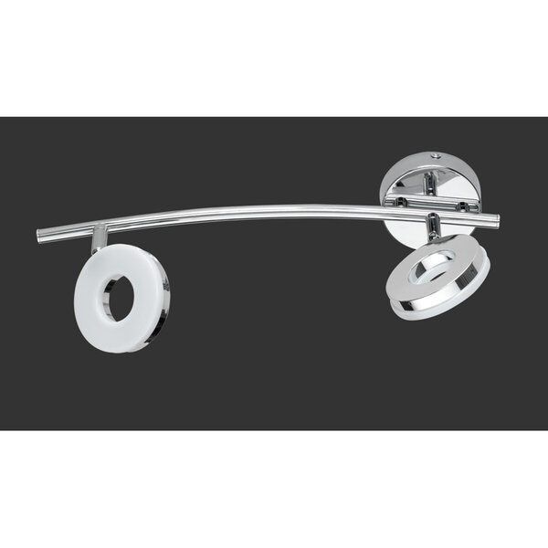 HLW LED LED Plafondspot - Trion Renny - 8W - Warm Wit 3000K - 2-lichts - Rechthoek - Glans Chroom - Aluminium HLW LED LED Plafondspot - Trion Renny - 8W - Warm Wit 3000K - 2-lichts - Rechthoek - Glans Chroom - Aluminium