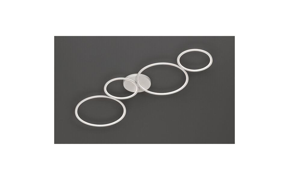 HLW LED LED Ceiling Light - Trion Rondy - 37W - Warm White 3000K - Dimmable - Round - Matte White - Aluminum