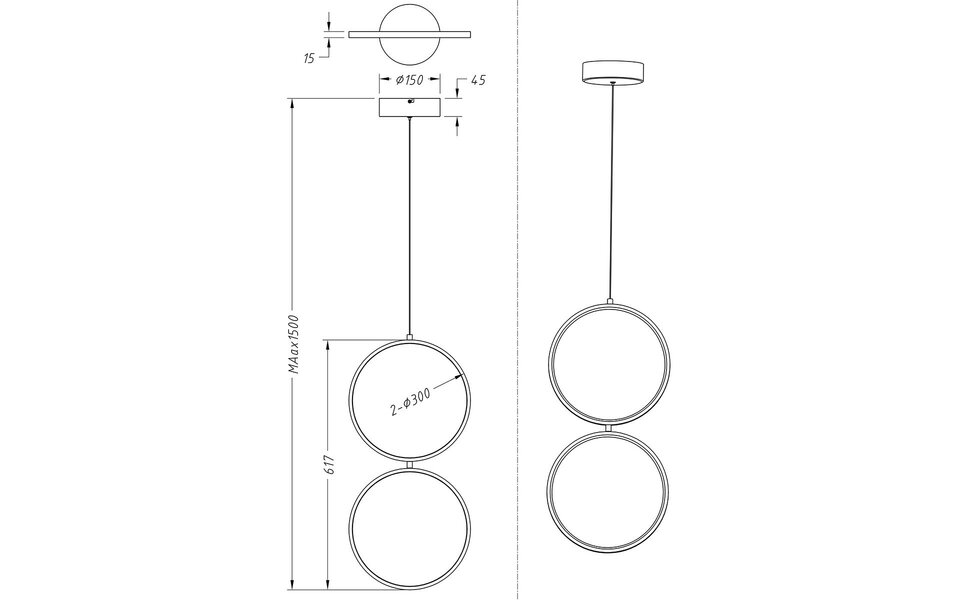 HLW LED LED Ceiling Light - Trion Rondy - 37W - Warm White 3000K - Dimmable - Round - Matte White - Aluminum