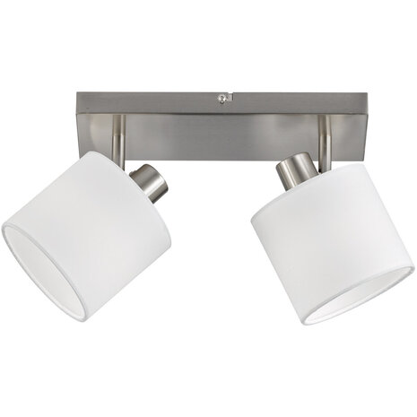 LED Plafondspot - Plafondverlichting - Trion Torry - E14 Fitting - 2-lichts - Rechthoek - Mat Nikkel - Aluminium LED Plafondspot - Plafondverlichting - Trion Torry - E14 Fitting - 2-lichts - Rechthoek - Mat Nikkel - Aluminium