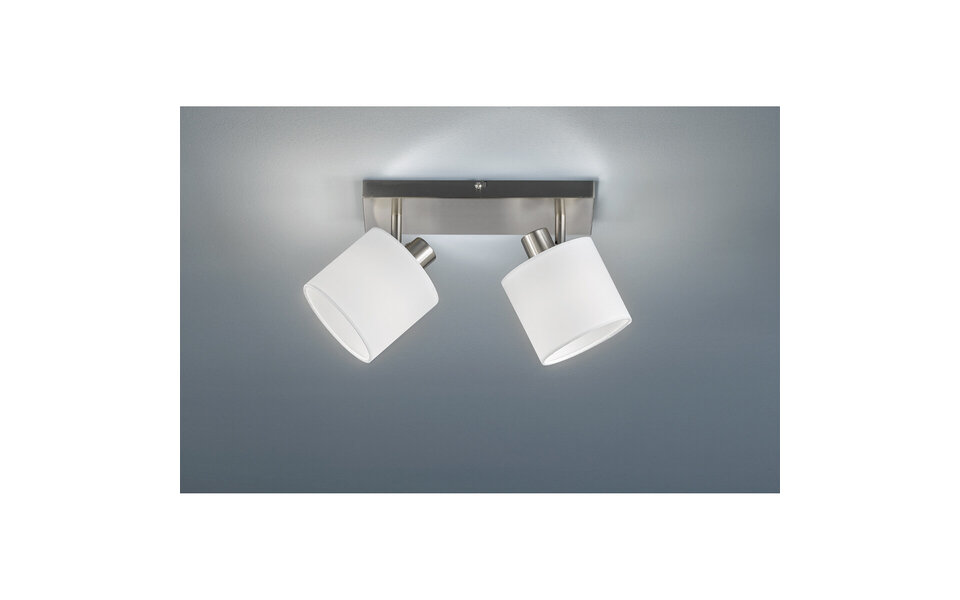HLW LED LED Ceiling Spotlight - Ceiling Lighting - Trion Torry - E14 Fitting - 2 Lights - Rectangular - Matte Nickel - Aluminum