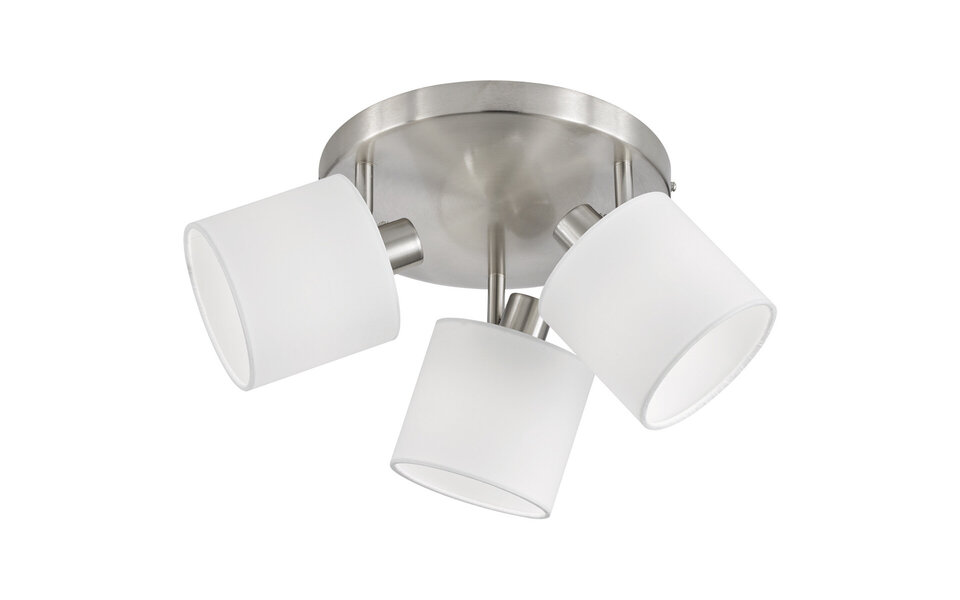 HLW LED LED Ceiling Spotlight - Ceiling Lighting - Trion Torry - E14 Fitting - 3-light - Round - Matte Nickel - Aluminum