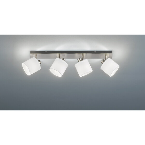 HLW LED LED Plafondspot - Plafondverlichting - Trion Torry - E14 Fitting - 4-lichts - Rechthoek - Mat Nikkel - Aluminium HLW LED LED Plafondspot - Plafondverlichting - Trion Torry - E14 Fitting - 4-lichts - Rechthoek - Mat Nikkel - Aluminium