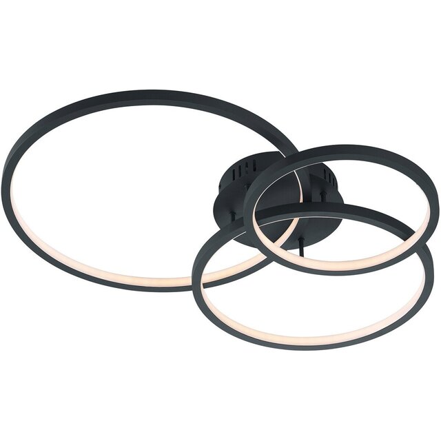 Trion Noraan LED Plafondlamp 36W WiZ RGBW Mat-antraciet Verlichting per ruimte