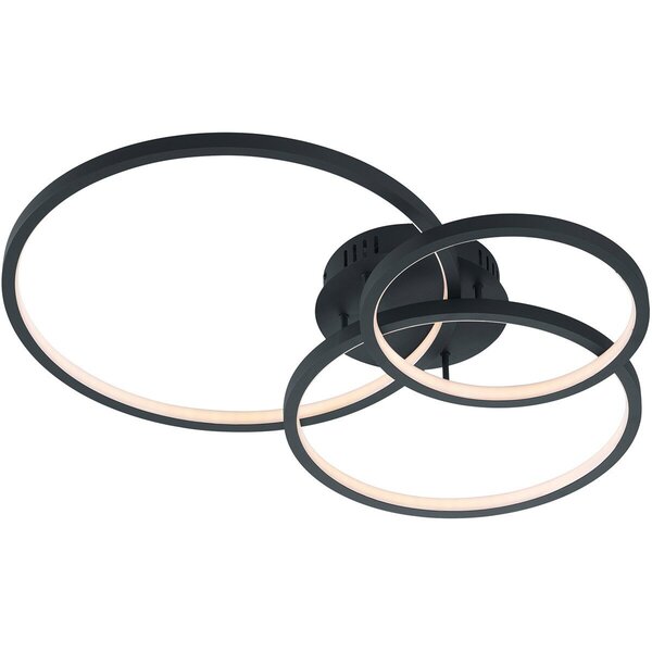 HLW LED LED Plafondlamp WiZ - Smart LED - Plafondverlichting - Trion Noraan - 36W - Aanpasbare Kleur - Afstandsbediening - Dimbaar - Rond - Mat Antraciet - Aluminium HLW LED LED Plafondlamp WiZ - Smart LED - Plafondverlichting - Trion Noraan - 36W - Aanpasbare Kleur - Afstandsbediening - Dimbaar - Rond - Mat Antraciet - Aluminium