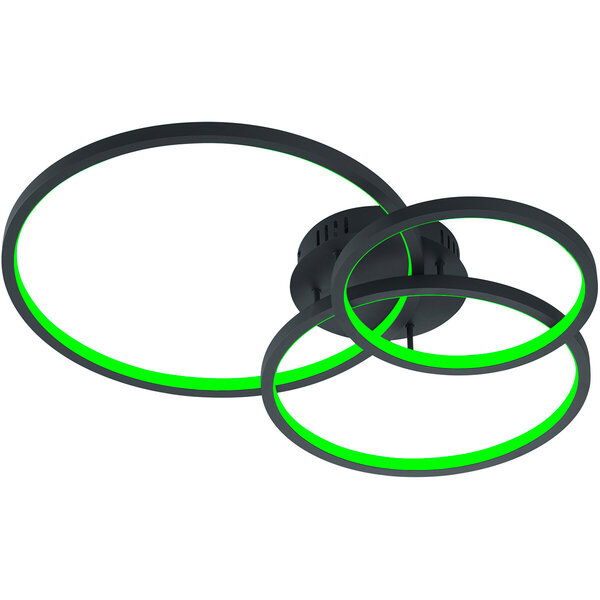 HLW LED LED Plafondlamp WiZ - Smart LED - Plafondverlichting - Trion Noraan - 36W - Aanpasbare Kleur - Afstandsbediening - Dimbaar - Rond - Mat Antraciet - Aluminium HLW LED LED Plafondlamp WiZ - Smart LED - Plafondverlichting - Trion Noraan - 36W - Aanpasbare Kleur - Afstandsbediening - Dimbaar - Rond - Mat Antraciet - Aluminium