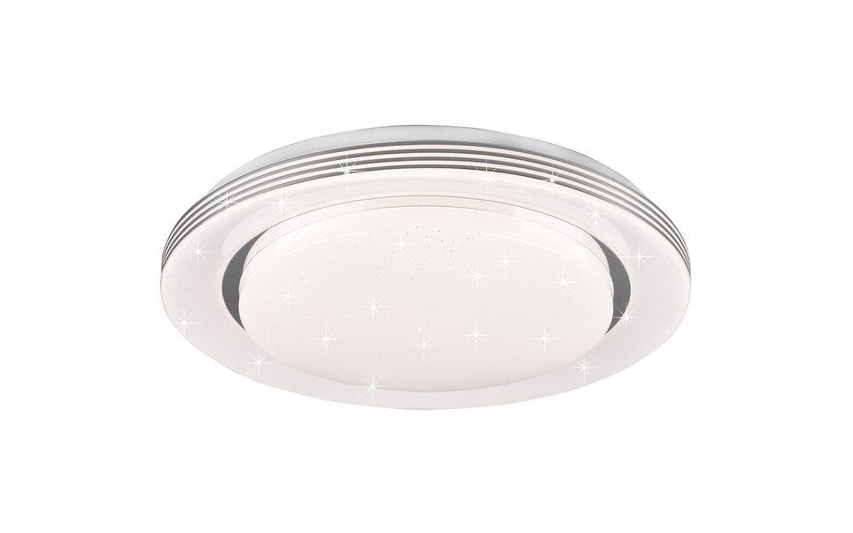 HLW LED LED Ceiling Light - Ceiling Lighting - Trion Atras - 18W - Adjustable Color - Remote Control - Dimmable - Star Light - Round - Matte White - Plastic