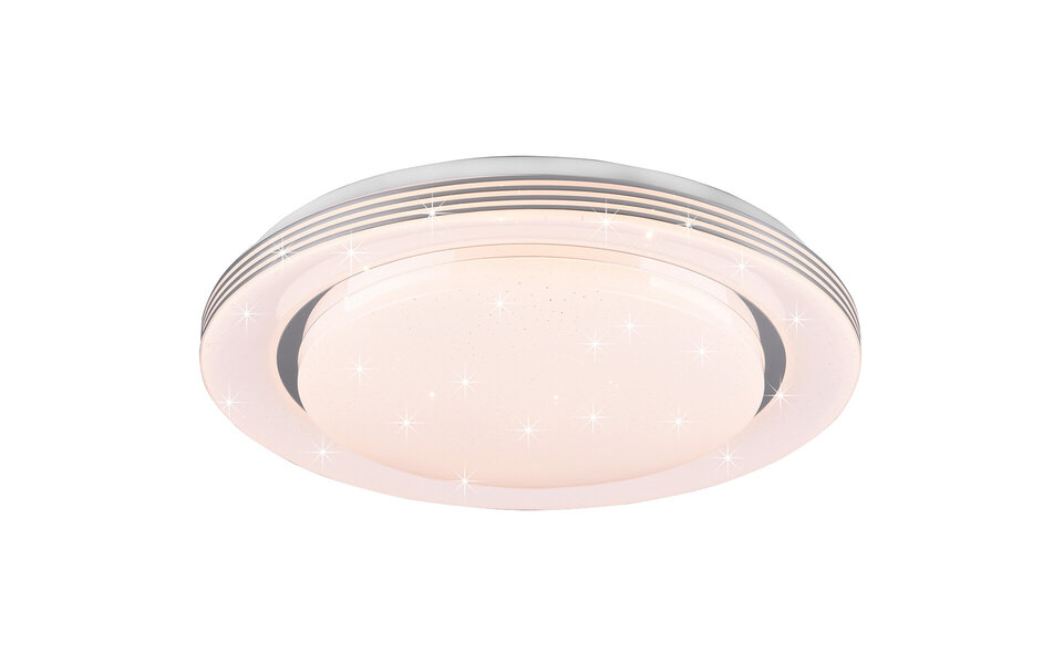 HLW LED LED Ceiling Light - Ceiling Lighting - Trion Atras - 18W - Adjustable Color - Remote Control - Dimmable - Star Light - Round - Matte White - Plastic