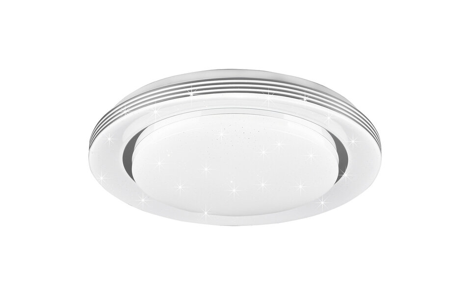 HLW LED LED Ceiling Light - Ceiling Lighting - Trion Atras - 18W - Adjustable Color - Remote Control - Dimmable - Star Light - Round - Matte White - Plastic