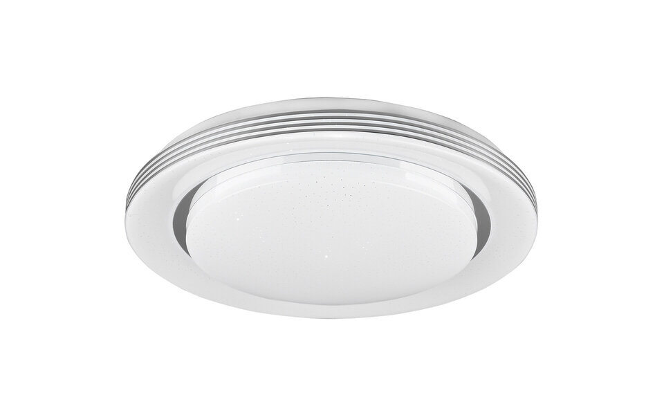 HLW LED LED Plafondlamp - Plafondverlichting - Trion Atras - 18W - Aanpasbare Kleur - Afstandsbediening - Dimbaar - Sterlicht - Rond - Mat Wit - Kunststof