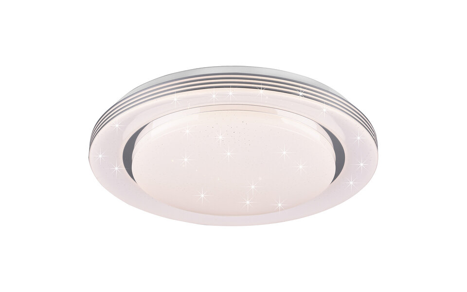 HLW LED LED Ceiling Light - Ceiling Lighting - Trion Atras - 21W - Adjustable Color - Remote Control - Dimmable - Star Light - Round - Matte White - Plastic