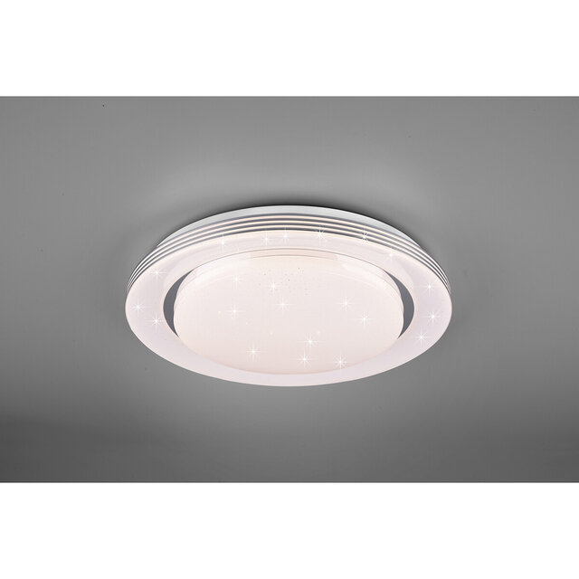 HLW LED LED Plafondlamp - Plafondverlichting - Trion Atras - 21W - Aanpasbare Kleur - Afstandsbediening - Dimbaar - Sterlicht - Rond - Mat Wit - Kunststof HLW LED LED Plafondlamp - Plafondverlichting - Trion Atras - 21W - Aanpasbare Kleur - Afstandsbediening - Dimbaar - Sterlicht - Rond - Mat Wit - Kunststof