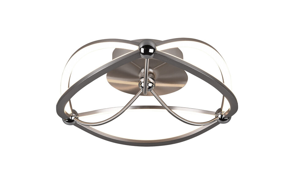 HLW LED LED Ceiling Light - Ceiling Lighting - Trion Charis - 20W - Warm White 3000K - Dimmable - Round - Matte Nickel - Aluminum HLW LED LED Ceiling Light - Ceiling Lighting - Trion Charis - 20W - Warm White 3000K - Dimmable - Round - Matte Nickel - Aluminum