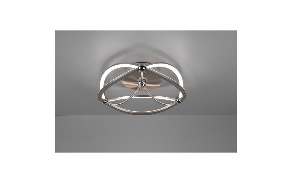 HLW LED LED Plafondlamp - Plafondverlichting - Trion Charis - 20W - Warm Wit 3000K - Dimbaar - Rond - Mat Nikkel - Aluminium HLW LED LED Plafondlamp - Plafondverlichting - Trion Charis - 20W - Warm Wit 3000K - Dimbaar - Rond - Mat Nikkel - Aluminium