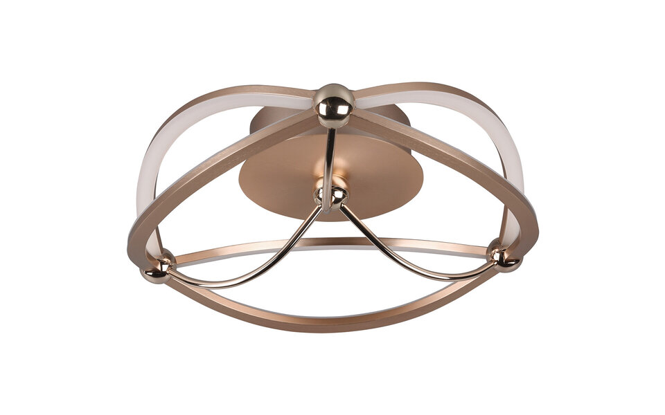 HLW LED LED Ceiling Lamp - Ceiling Lighting - Trion Charis - 20W - Warm White 3000K - Dimmable - Round - Matte Gold - Aluminum