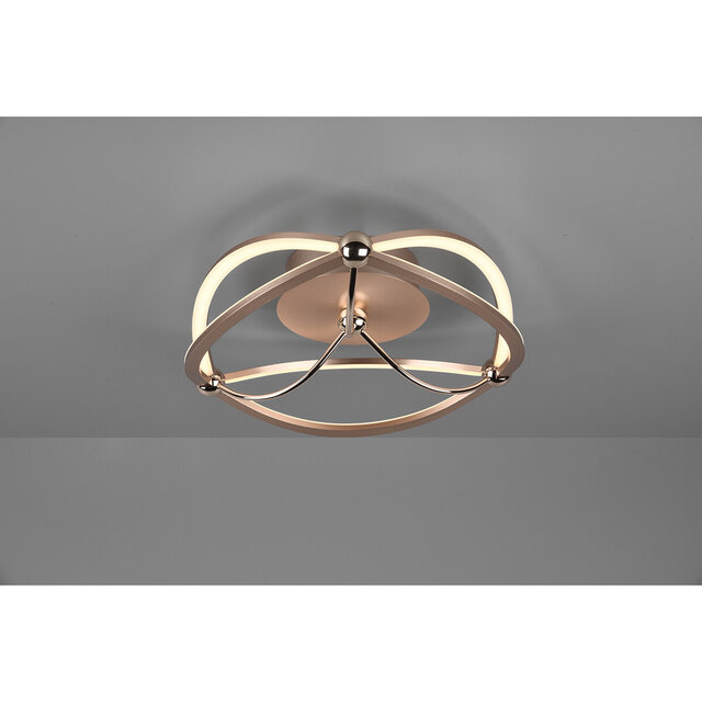 HLW LED LED Ceiling Lamp - Ceiling Lighting - Trion Charis - 20W - Warm White 3000K - Dimmable - Round - Matte Gold - Aluminum