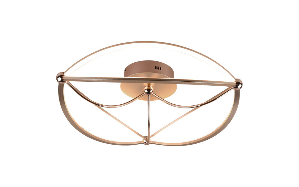 HLW LED LED Plafondlamp - Plafondverlichting - Trion Charis - 42W - Warm Wit 3000K - Dimbaar - Rond - Mat Goud - Aluminium