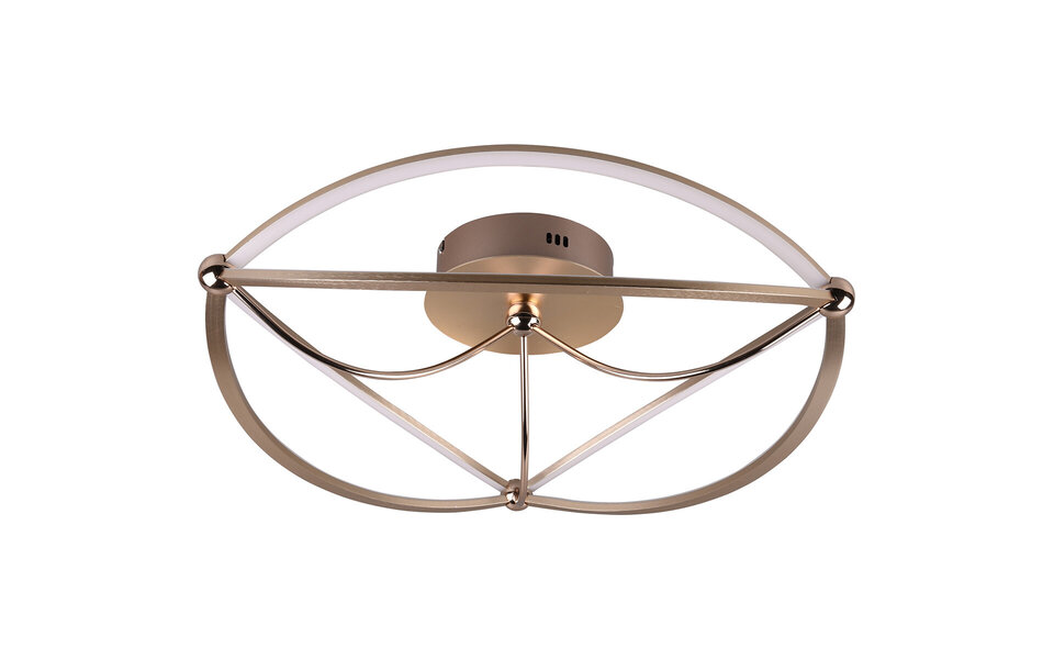 HLW LED LED Ceiling Light - Ceiling Lighting - Trion Charis - 42W - Warm White 3000K - Dimmable - Round - Matte Gold - Aluminum