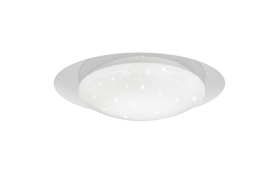 HLW LED LED Ceiling Light - Ceiling Lighting - Trion Frida - 18W - Adjustable Color - Remote Control - Star Light - Dimmable - Round - Matte White - Plastic