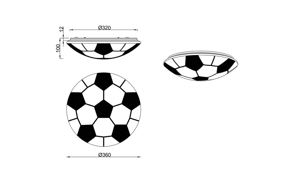 HLW LED LED Plafondlamp - Trion Koppie - 12W - Warm Wit 3000K - Rond - Mat Wit - Kunststof