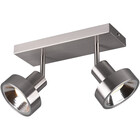 HLW LED LED Plafondspot - Trion Leonida - GU10 Fitting - 2-lichts - Rechthoek - Mat Nikkel - Aluminium