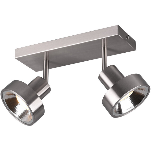 LED plafondspot Trion Leonida 2-lichts mat nikkel GU10 Binnenverlichting