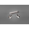 HLW LED LED Ceiling Spotlight - Trion Leonida - GU10 Fitting - 2-light - Rectangular - Matte Nickel - Aluminum