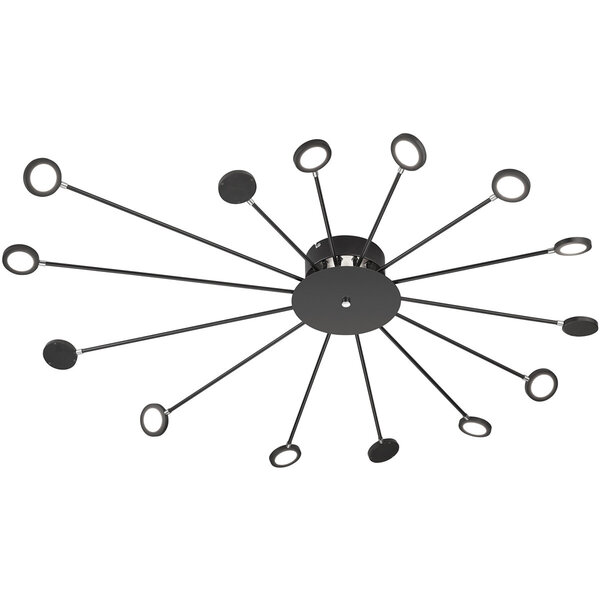 HLW LED LED Plafondlamp - Plafondverlichting - Trion Pean - 30W - Warm Wit 3000K - Dimbaar - Rond - Mat Zwart - Aluminium HLW LED LED Plafondlamp - Plafondverlichting - Trion Pean - 30W - Warm Wit 3000K - Dimbaar - Rond - Mat Zwart - Aluminium
