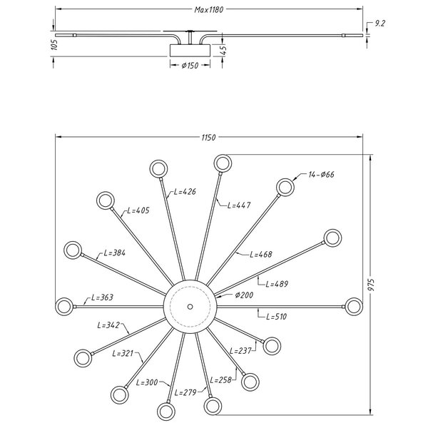 HLW LED LED Plafondlamp - Plafondverlichting - Trion Pean - 30W - Warm Wit 3000K - Dimbaar - Rond - Mat Zwart - Aluminium HLW LED LED Plafondlamp - Plafondverlichting - Trion Pean - 30W - Warm Wit 3000K - Dimbaar - Rond - Mat Zwart - Aluminium