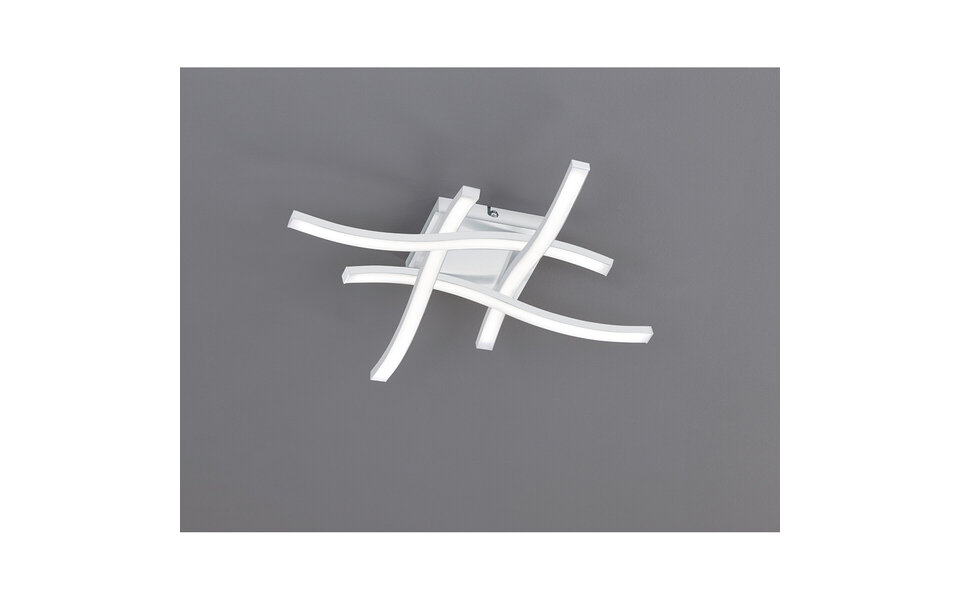 HLW LED LED Plafondlamp - Plafondverlichting - Trion Ritonu - 20W - Natuurlijk Wit 4000K - Vierkant - Mat Wit - Aluminium