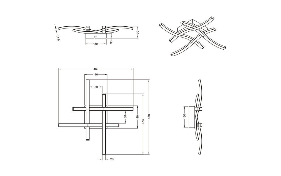HLW LED LED Plafondlamp - Plafondverlichting - Trion Ritonu - 20W - Natuurlijk Wit 4000K - Vierkant - Mat Wit - Aluminium