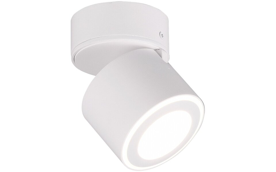 HLW LED LED Ceiling Spotlight - Trion Tarus - 4W - Warm White 3000K - 1-light - Round - Matt White - Aluminum HLW LED LED Ceiling Spotlight - Trion Tarus - 4W - Warm White 3000K - 1-light - Round - Matt White - Aluminum