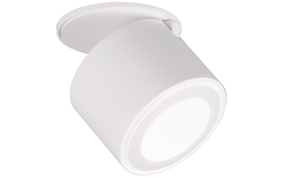 HLW LED LED Ceiling Spotlight - Trion Tarus - 4W - Warm White 3000K - 1-light - Round - Matt White - Aluminum HLW LED LED Ceiling Spotlight - Trion Tarus - 4W - Warm White 3000K - 1-light - Round - Matt White - Aluminum