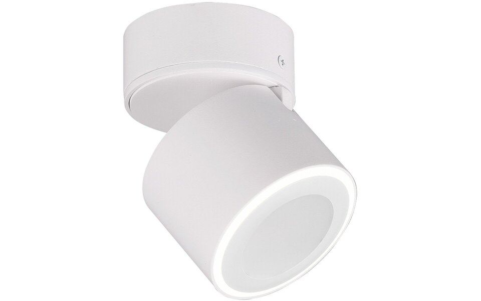 HLW LED LED Plafondspot - Trion Tarus - 4W - Warm Wit 3000K - 1-lichts - Rond - Mat Wit - Aluminium