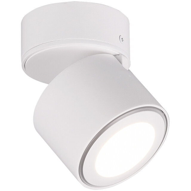 HLW LED LED Plafondspot - Trion Tarus - 4W - Warm Wit 3000K - 1-lichts - Rond - Mat Wit - Aluminium