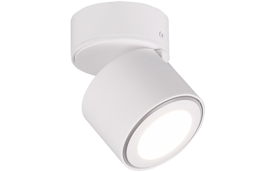 HLW LED LED Ceiling Spotlight - Trion Tarus - 4W - Warm White 3000K - 1-light - Round - Matt White - Aluminum HLW LED LED Ceiling Spotlight - Trion Tarus - 4W - Warm White 3000K - 1-light - Round - Matt White - Aluminum