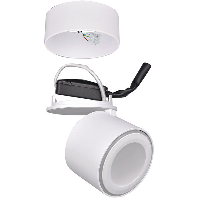 HLW LED LED Ceiling Spotlight - Trion Tarus - 4W - Warm White 3000K - 1-light - Round - Matt White - Aluminum HLW LED LED Ceiling Spotlight - Trion Tarus - 4W - Warm White 3000K - 1-light - Round - Matt White - Aluminum