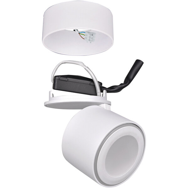 HLW LED LED Plafondspot - Trion Tarus - 4W - Warm Wit 3000K - 1-lichts - Rond - Mat Wit - Aluminium HLW LED LED Plafondspot - Trion Tarus - 4W - Warm Wit 3000K - 1-lichts - Rond - Mat Wit - Aluminium