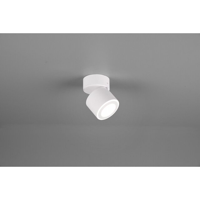 HLW LED LED Plafondspot - Trion Tarus - 4W - Warm Wit 3000K - 1-lichts - Rond - Mat Wit - Aluminium
