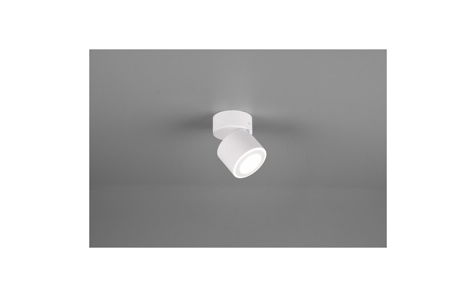 HLW LED LED Ceiling Spotlight - Trion Tarus - 4W - Warm White 3000K - 1-light - Round - Matt White - Aluminum HLW LED LED Ceiling Spotlight - Trion Tarus - 4W - Warm White 3000K - 1-light - Round - Matt White - Aluminum