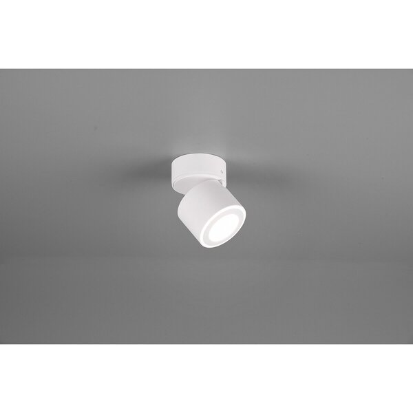 HLW LED LED Plafondspot - Trion Tarus - 4W - Warm Wit 3000K - 1-lichts - Rond - Mat Wit - Aluminium HLW LED LED Plafondspot - Trion Tarus - 4W - Warm Wit 3000K - 1-lichts - Rond - Mat Wit - Aluminium