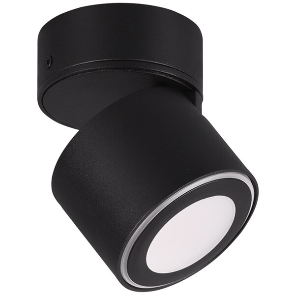 HLW LED LED Plafondspot - Trion Tarus - 4W - Warm Wit 3000K - 1-lichts - Rond - Mat Zwart - Aluminium HLW LED LED Plafondspot - Trion Tarus - 4W - Warm Wit 3000K - 1-lichts - Rond - Mat Zwart - Aluminium