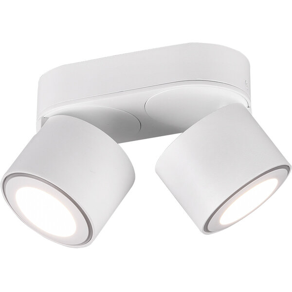HLW LED LED Plafondspot - Trion Tarus - 8W - Warm Wit 3000K - 2-lichts - Rond - Mat Wit - Aluminium