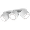 Mat witte LED plafondspot met drie lampen, 12W vermogen en warm wit licht van 1350 lumen 3000K