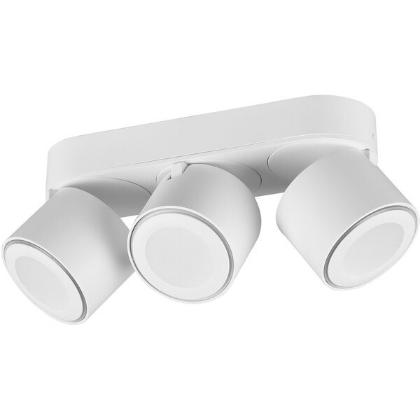 HLW LED LED Plafondspot - Trion Tarus - 12W - Warm Wit 3000K - 3-lichts - Rond - Mat Wit - Aluminium HLW LED LED Plafondspot - Trion Tarus - 12W - Warm Wit 3000K - 3-lichts - Rond - Mat Wit - Aluminium