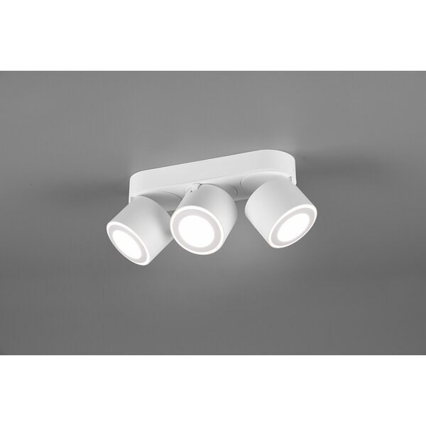 HLW LED LED Plafondspot - Trion Tarus - 12W - Warm Wit 3000K - 3-lichts - Rond - Mat Wit - Aluminium HLW LED LED Plafondspot - Trion Tarus - 12W - Warm Wit 3000K - 3-lichts - Rond - Mat Wit - Aluminium
