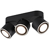 Trion Tarus LED plafondspot 3-punts 12W mat zwart Binnenverlichting