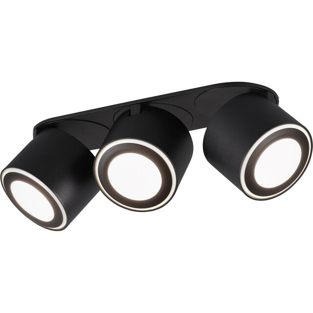 mat zwarte 3-punts LED plafondspot 12W warm wit licht 3000K 1350 lumen binnenverlichting mat zwarte 3-punts LED plafondspot 12W warm wit licht 3000K 1350 lumen binnenverlichting